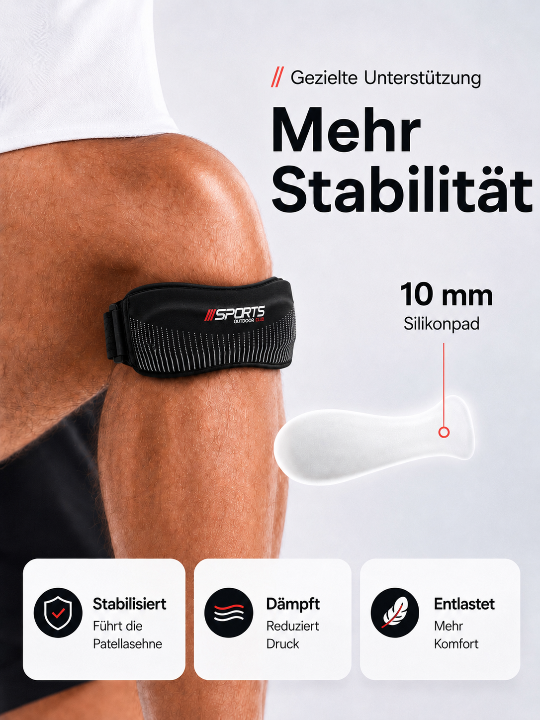 Patella Pro Bandage – Unterstützung für Patellasehne & Knie